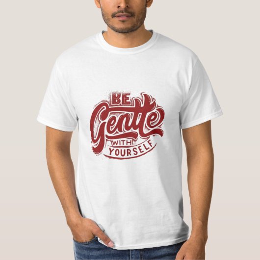 Red Motivierend Quote T - Shirt - Bold Typografy D (Vorderseite)