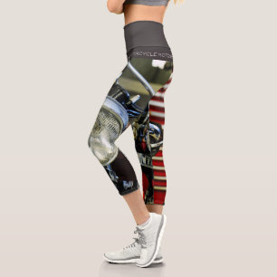 Red Motorrad Motorrad Fahrrad Garage Capri Leggings