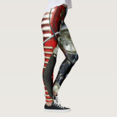 Red Motorrad Motorrad Fahrrad Garage Leggings (Rechts)