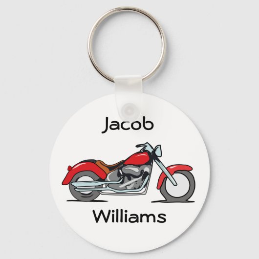 Red Motorrad Schlüsselanhänger (Vorderseite)