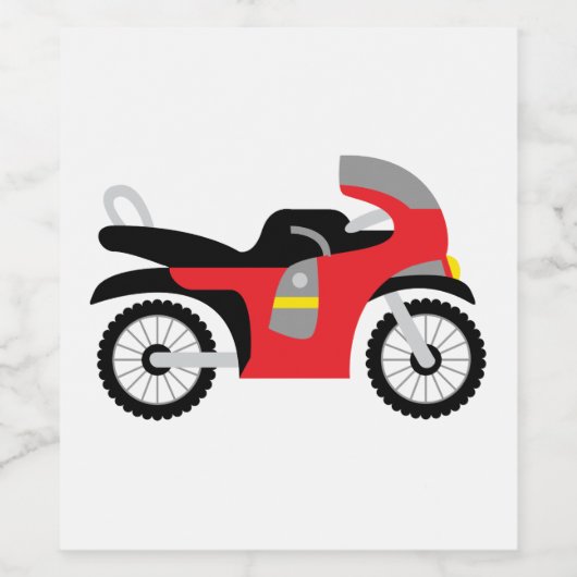 Red Motorrad Weinetikett (Einzelnes Label)