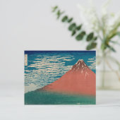 Red Mount Fuji Postkarte (Stehend Vorderseite)