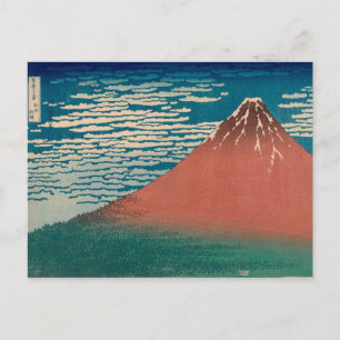 Red Mount Fuji Postkarte
