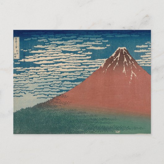 Red Mount Fuji Postkarte (Vorderseite)