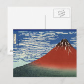Red Mount Fuji Postkarte (Vorne/Hinten)