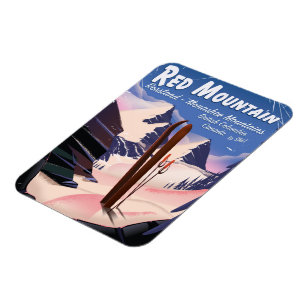 Red Mountain British Columbia, Kanada Skipposter Magnet