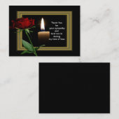 Red Mouring Blume Danke Karte (Vorne/Hinten)