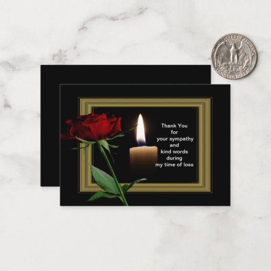 Red Mouring Blume Danke Karte (Vorderseite/Rückseite Beispiel)