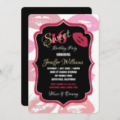 Red Mouths Pattern Personalisiert                  Einladung (Vorne/Hinten)