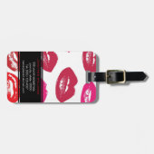Red Mouths Pattern Personalisiert Gepäckanhänger (Vorderseite horizontal)