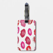 Red Mouths Pattern Personalisiert Gepäckanhänger (Rückseite vertikal)