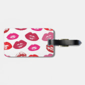 Red Mouths Pattern Personalisiert Gepäckanhänger (Rückseite horizontal)