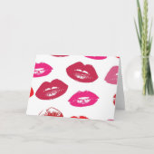 Red Mouths Pattern Personalisiert Karte (Vorderseite)