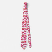 Red Mouths Pattern Personalisiert Krawatte (Vorderseite)