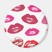 Red Mouths Pattern Personalisiert Magnet (Vorne)