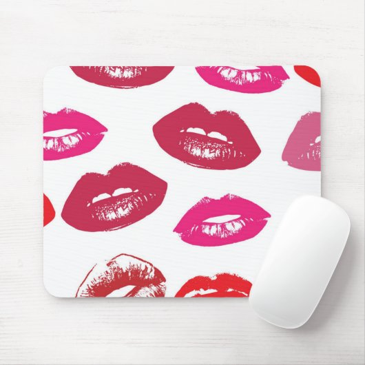 Red Mouths Pattern Personalisiert Mousepad (Mit Mouse)