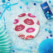 Red Mouths Pattern Personalisiert Pappteller (Party)