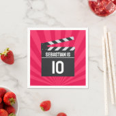 Red Movie Night Clapperboard Kindergeburtstag Part Serviette (Beispiel)