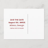 Red Movie Theater Save the Date Postkarte (Rückseite)