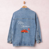 Red Mrs Brides Nachname Classic Car Denim Jacket Jeansjacke (Hangar)