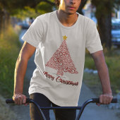 Red Mtb Fahrrad Weihnachtsbaum Frohe Weihnachten T-Shirt