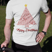 Red Mtb Fahrrad Weihnachtsbaum Frohe Weihnachten T-Shirt