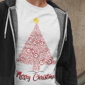 Red Mtb Fahrrad Weihnachtsbaum Frohe Weihnachten T-Shirt