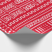 Red Mudcloth Design Geschenkpapier (Ecke)