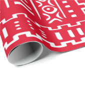 Red Mudcloth Design Geschenkpapier (Rolleneckpunkt)