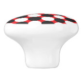 Red Multi Dots Keramik Cabinet Knob Keramikknauf (Seitenansicht)