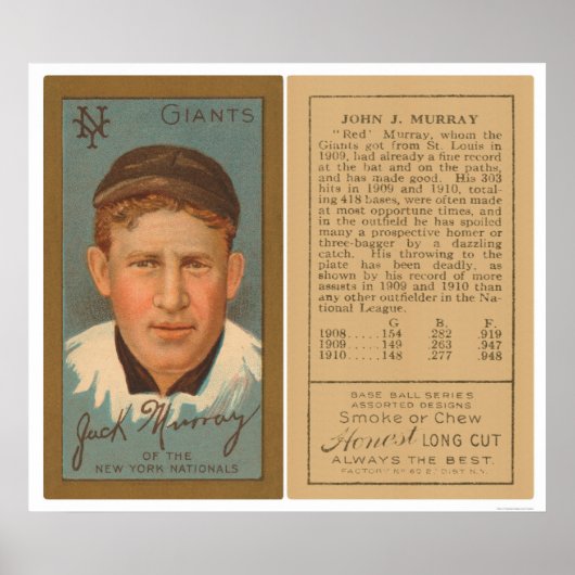 Red Murray Giants Baseball 1911 Poster (Vorne)