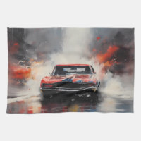 Red Muscle Car Kopf auf