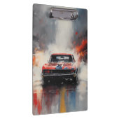Red Muscle Car Kopf auf Klemmbrett (Rechts)