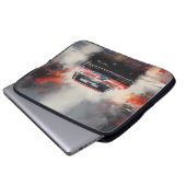 Red Muscle Car Kopf auf Laptopschutzhülle (Vorne Knopf)