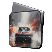 Red Muscle Car Kopf auf Laptopschutzhülle (Vorderseite Links)