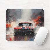 Red Muscle Car Kopf auf Mousepad (Mit Mouse)