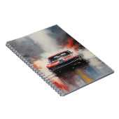 Red Muscle Car Kopf auf Notizblock (Rechte Seite)