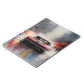 Red Muscle Car Kopf auf Notizblock (Linke Seite)