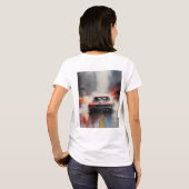 Red Muscle Car Kopf auf T-Shirt (Schwarz voll)