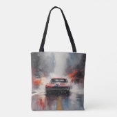 Red Muscle Car Kopf auf Tasche (Rückseite)