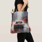 Red Muscle Car Kopf auf Tasche (Von Nahem)