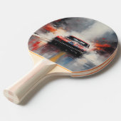 Red Muscle Car Kopf auf Tischtennis Schläger (Vorderseite)
