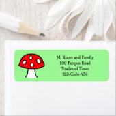 Red Mushroom Address Labels (Insitu)