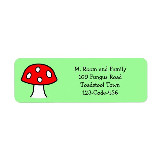 Red Mushroom Address Labels (Vorne)