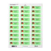 Red Mushroom Address Labels (Vorne)