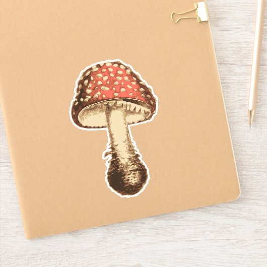 Red Mushroom Aufkleber (Notizbuch)