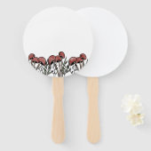 Red Mushroom Caps Fächer (Vorne und Hinten)