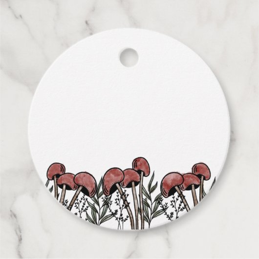 Red Mushroom Caps Geschenkanhänger (Vorderseite)