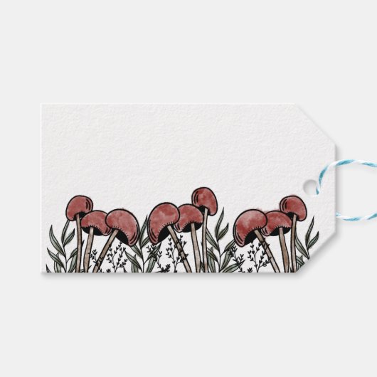 Red Mushroom Caps Geschenkanhänger (Vorderseite (Horizontal))