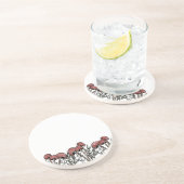 Red Mushroom Caps Getränkeuntersetzer (Seite)